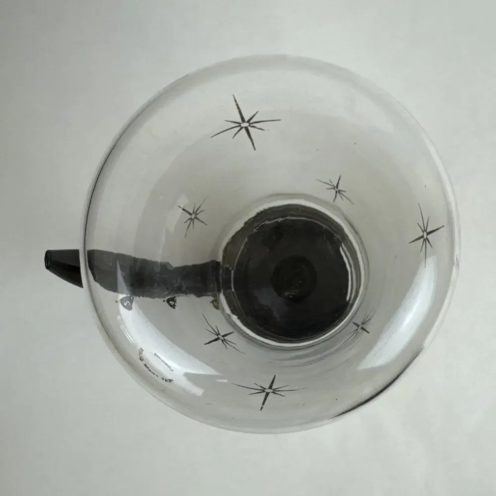 Vintage Corning Ware Atomic Starburst Coffee Carafe Mid Century Modern 6 cup